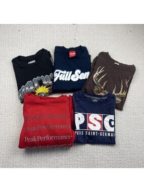 Bundle Lot x 5 Y2K Clothing Shirt Men Sz S Vans, Von Dutch, Grunge Goth Cyber